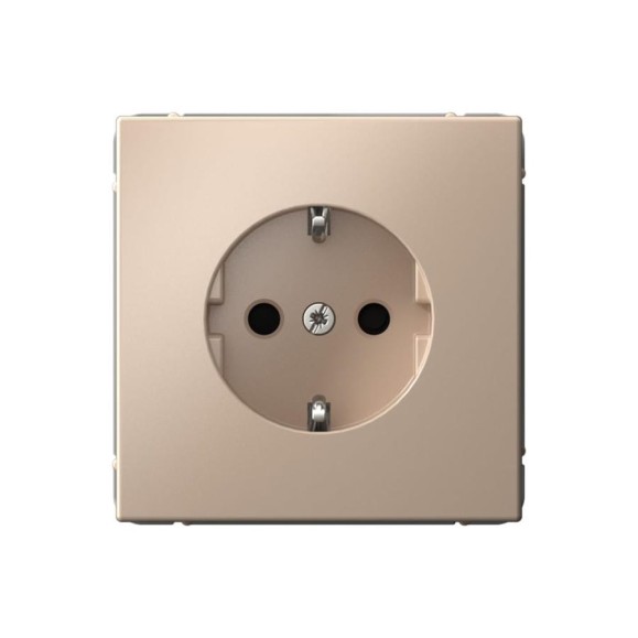 Розетка с заземлением со шторками ArtGallery Systeme Electric 16А, механизм, Песочный GAL001245