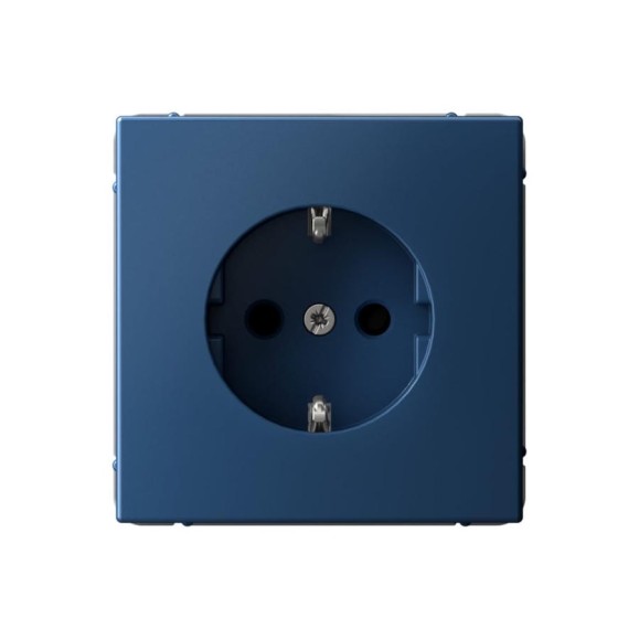 Розетка с заземлением со шторками ArtGallery Systeme Electric 16А, механизм, Аквамарин GAL001145