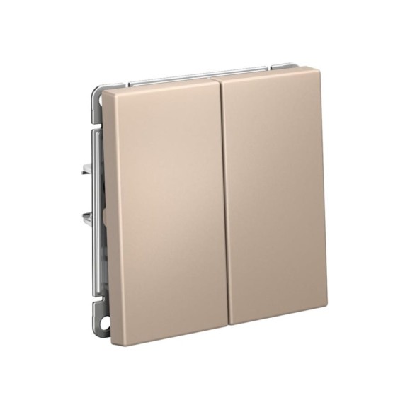 Выключатель 2-клавишный ArtGallery Systeme Electric 10 АХ механизм Песочный GAL001251