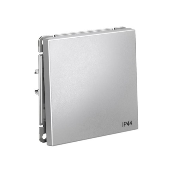 Переключатель Systeme Electric ArtGallery Aqua Алюминий 1-клавишный, IP44, 10АХ, механизм GAL440361