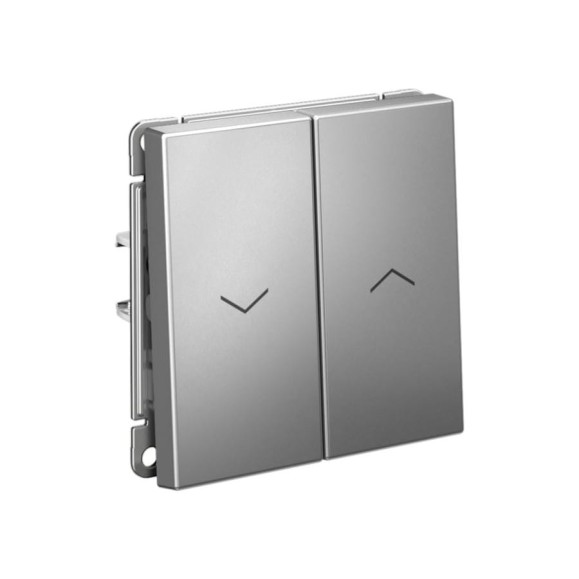 Выключатель для жалюзи 2-клавишный ArtGallery Systeme Electric 10 АХ механизм Сталь GAL000919