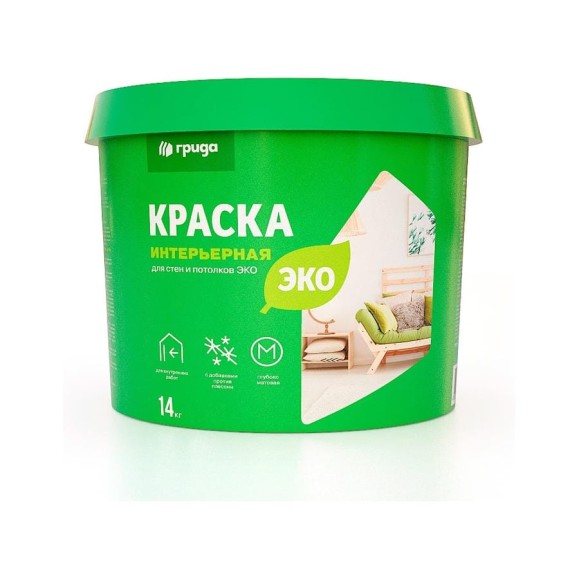 Краска интерьерная ГРИДА ЭКО 14кг база А (белая) НФ-00000260 Краска интерьерная ГРИДА ЭКО 14кг база А (белая) НФ-00000260