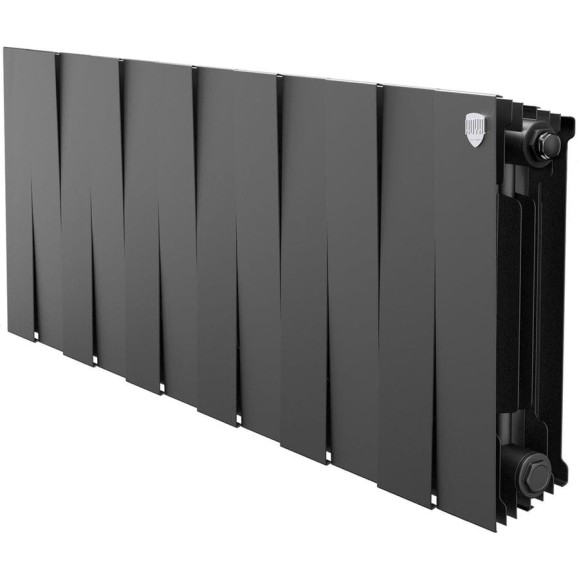 Радиатор биметаллический ROYAL THERMO PianoForte 300 Чёрный - 12 секц. НС-1682352