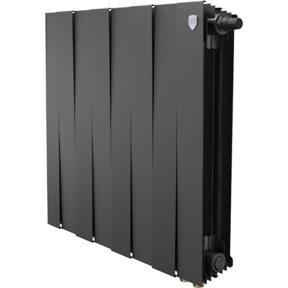 Радиатор биметаллический ROYAL THERMO PianoForte 500 Чёрный VR80 - 8 секц. НС-1682393