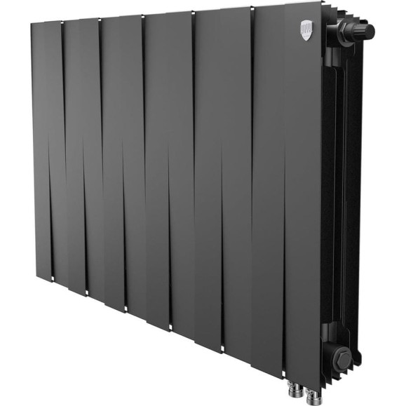 Радиатор биметаллический ROYAL THERMO PianoForte 500 Чёрный VR80 - 12 секц. НС-1682390