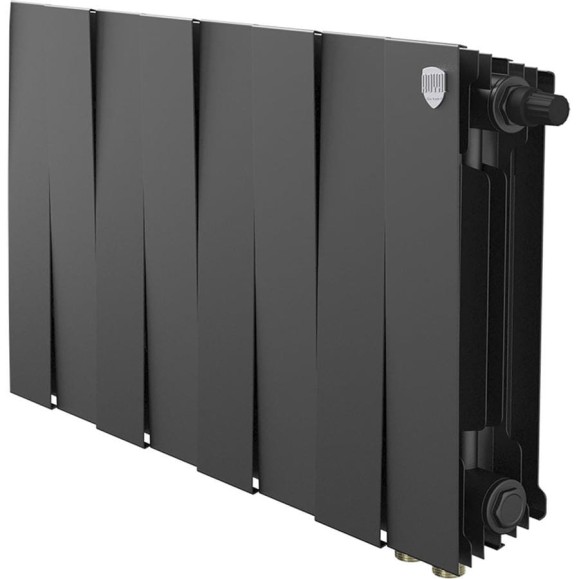 Радиатор биметаллический ROYAL THERMO PianoForte 300 Чёрный VR80 - 8 секц. НС-1682360