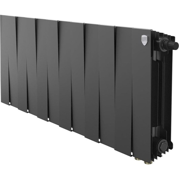Радиатор биметаллический ROYAL THERMO PianoForte 300 Чёрный VR80 - 12 секц. НС-1682357