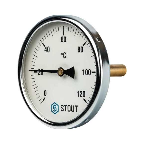 Термометр биметаллический STOUT SIM-1001-105015 с погружной гильзой, корпус RG0094NU9EUF2M