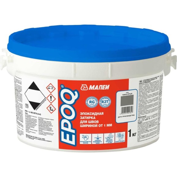 Затирка для швов EPOQ, МАПЕИ, цвет 113 Темно-серый, 1кг FG01611301