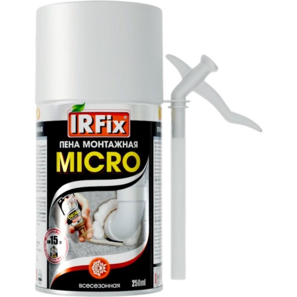 Всесезонная монтажная пена IRFIX MICRO 250 мл 10024 Всесезонная монтажная пена IRFIX MICRO 250 мл 10024