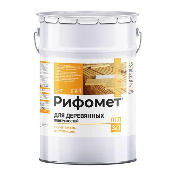 Краска по дереву для наружных работ РИФОМЕТ черный, полуглянцевое, 3 кг, грунт эмаль 3 в 1 быстросохнущая, RAL 9005, 110781 Краска по дереву для наружных работ РИФОМЕТ черный, полуглянцевое, 3 кг, грунт эмаль 3 в 1 быстросохнущая, RAL 9005, 110781