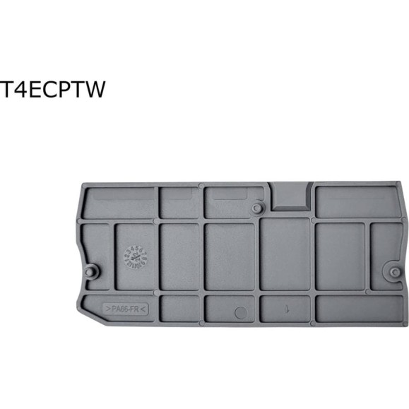 Крышка торцевая Провенто для 3-контактной push-in клеммы 4 мм2, серая T4ECPTW