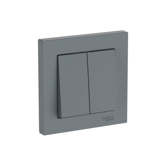 2-клавишный выключатель Systeme Electric ATLASDESIGN сх.5, 10АХ, в сборе, быстрозажим. клем., ГРИФЕЛЬ ATN000752S 2-клавишный выключатель Systeme Electric ATLASDESIGN сх.5, 10АХ, в сборе, быстрозажим. клем., ГРИФЕЛЬ ATN000752S