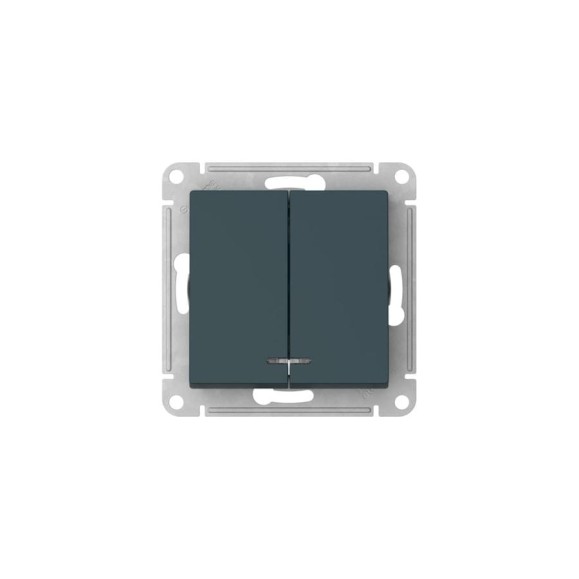 Механизм 2-клавишного выключателя Systeme Electric ATLASDESIGN с подсветкой, сх.5а, 10АХ, быстрозажимная клемма, изумруд ATN000853S Механизм 2-клавишного выключателя Systeme Electric ATLASDESIGN с подсветкой, сх.5а, 10АХ, быстрозажимная клемма, изумруд ATN000853S