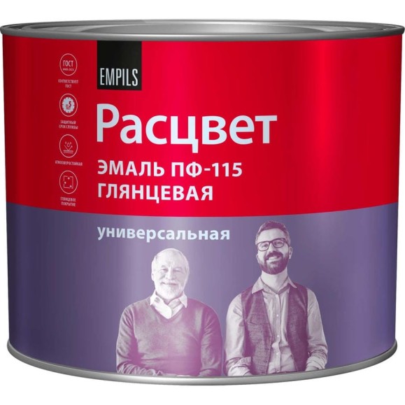 Эмаль Расцвет ПФ-115 слоновая кость ГОСТ 1.9 кг 9793 Эмаль Расцвет ПФ-115 слоновая кость ГОСТ 1.9 кг 9793