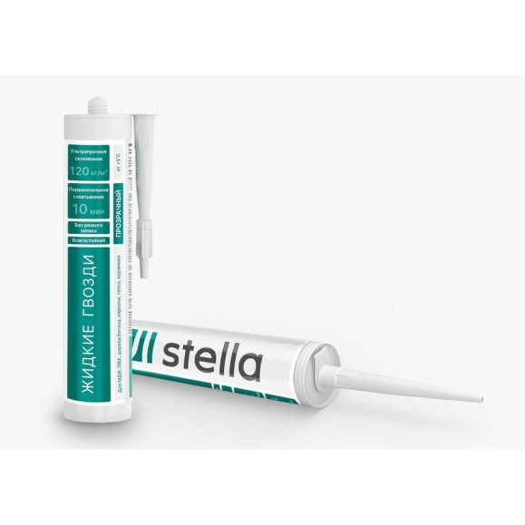 Жидкие гвозди универсальные STELLA прозрачный, 120 кг на м.кв. ЦБ-00013209 Жидкие гвозди универсальные STELLA прозрачный, 120 кг на м.кв. ЦБ-00013209