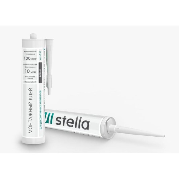 Монтажный клей универсальный STELLA белый, 100 кг на м.кв ЦБ-00013212 Монтажный клей универсальный STELLA белый, 100 кг на м.кв ЦБ-00013212