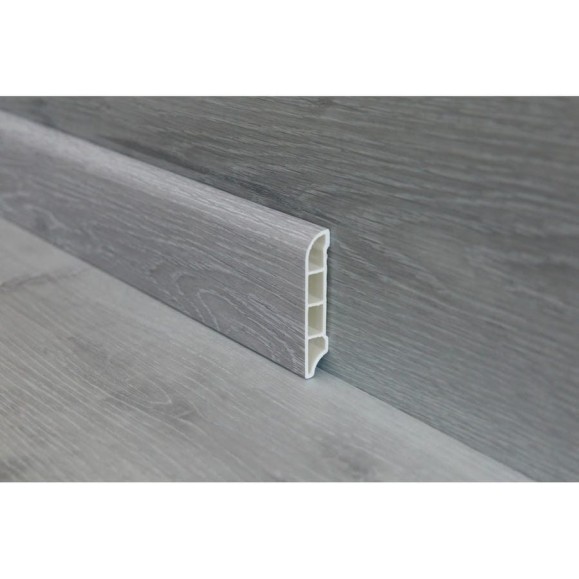 Плинтус Power Dekor 2400х60х12, T0007 Дуб Монблан, AK-T0007-C