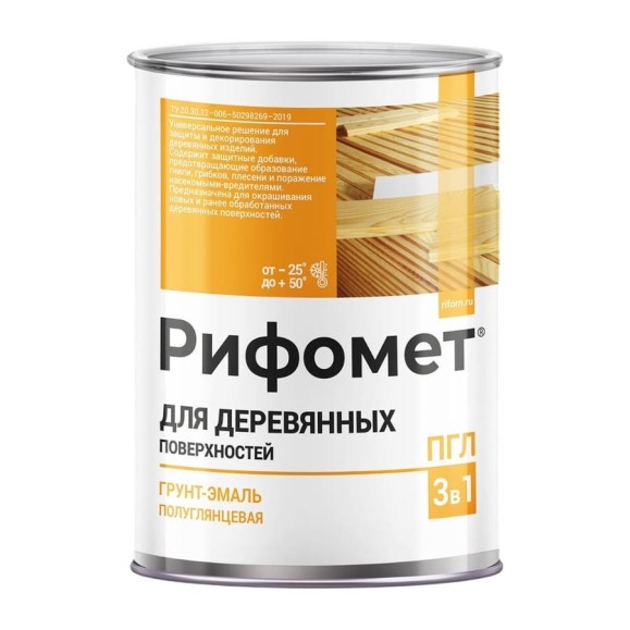 Краска для деревянных поверхностей РИФОМЕТ полуглянцевая 3 кг, вишневый RAL 3005 111032