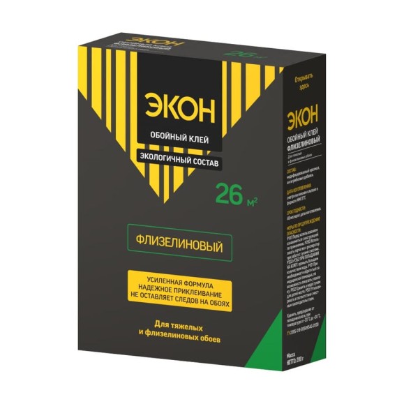 Обойный клей ЭКОН Флизелиновый 200 г Б0023059 2077903 Обойный клей ЭКОН Флизелиновый 200 г Б0023059 2077903
