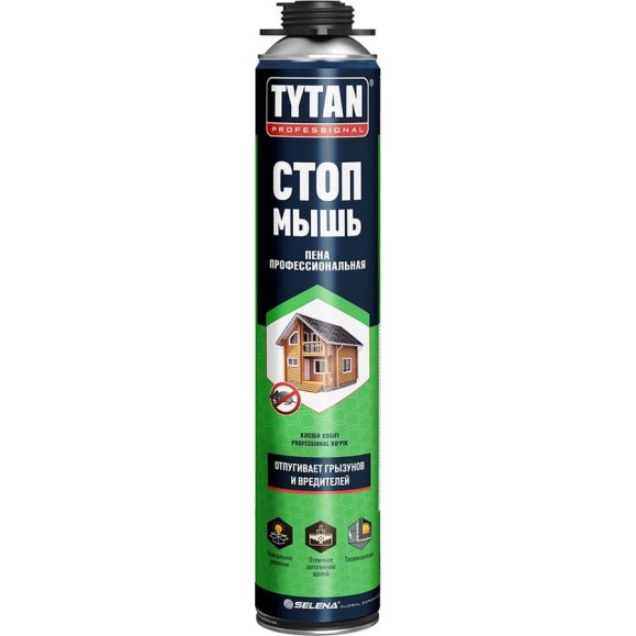 Профессиональная монтажная пена TYTAN PROFESSIONAL Стоп мышь, всесезонная, 750 мл 278682 Профессиональная монтажная пена TYTAN PROFESSIONAL Стоп мышь, всесезонная, 750 мл 278682