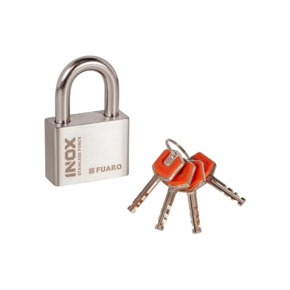 Замок навесной Fuaro PL-INOX FORCE IF- 60, 4 ключа, дисковый ключ 57895