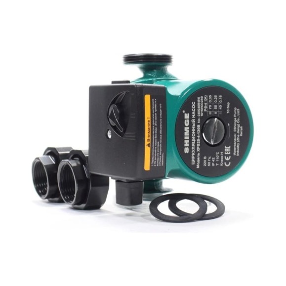 Насос SHIMGE XPS 25-4-180B, 60/45/30Вт, 220В, 50 Гц, 1 1/2", чугун, 10 бар, 110 С, 10110100291