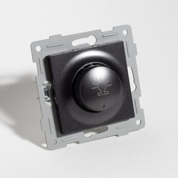 Светорегулятор поворотный SPL диммер, 125-250V, 500W антрацит 205160