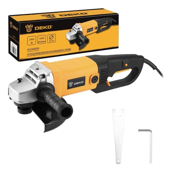 Углошлифовальная машина DEKO AG2400DK, 230мм, 2400 Вт 083-1030 Углошлифовальная машина DEKO AG2400DK, 230мм, 2400 Вт 083-1030