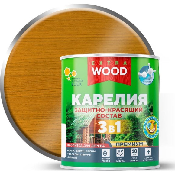 Защитно-красящий состав Farbitex 3в1 для древесины дуб Карелия (0.75 л) WOOD EX 4300016703 Защитно-красящий состав Farbitex 3в1 для древесины дуб Карелия (0.75 л) WOOD EX 4300016703