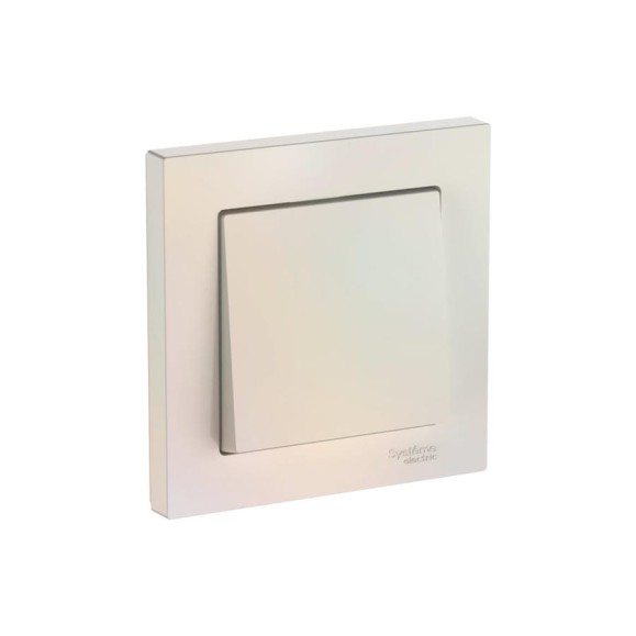 1-клавишный выключатель Systeme Electric ATLASDESIGN, сх.1, 10АХ, в сборе, быстрозажимные клеммы, жемчуг ATN000412S