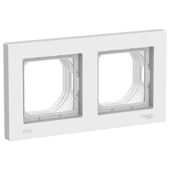 2-местная рамка Systeme Electric AtlasDesign Aqua IP44 белый SchE ATN440102