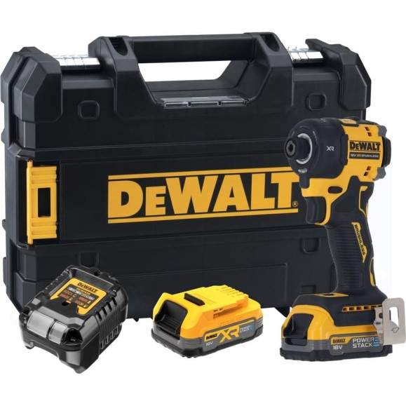 Аккумуляторный масляный шуруповерт Dewalt DCF870E2T, 18 В, 56 Нм, 4200 уд/мин, с 2 АКБ 1.7 Ач и ЗУ, в кейсе TSTAK DCF870E2T-QW Аккумуляторный масляный шуруповерт Dewalt DCF870E2T, 18 В, 56 Нм, 4200 уд/мин, с 2 АКБ 1.7 Ач и ЗУ, в кейсе TSTAK DCF870E2T-QW