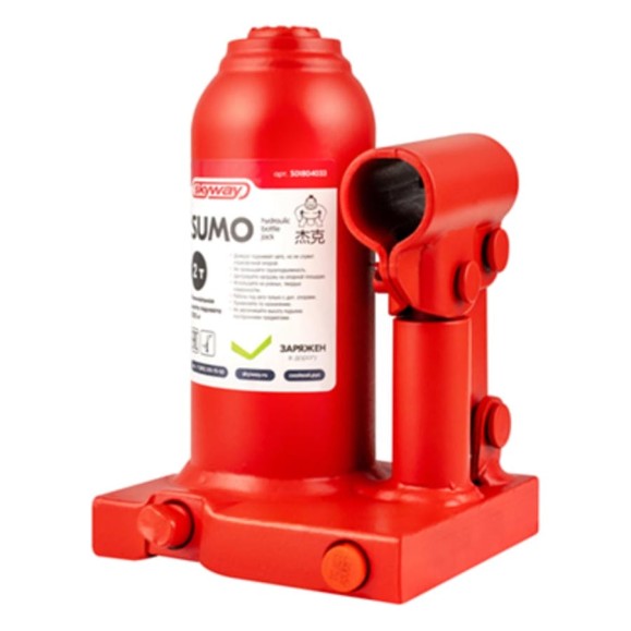 Домкрат гидрав бутылочный SKYWAY SUMO 2т, h 150-278 мм S01804043