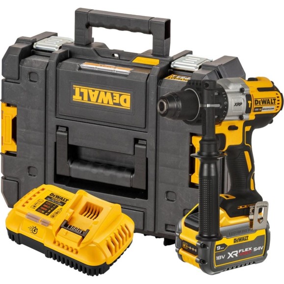 Ударная дрель-шуруповерт Dewalt DCD996x1, 18 В, 2250 об/мин, 38250 уд/мин, с АКБ 9 Ач и ЗУ, в кейсе TSTAK DCD996X1-QW Ударная дрель-шуруповерт Dewalt DCD996x1, 18 В, 2250 об/мин, 38250 уд/мин, с АКБ 9 Ач и ЗУ, в кейсе TSTAK DCD996X1-QW
