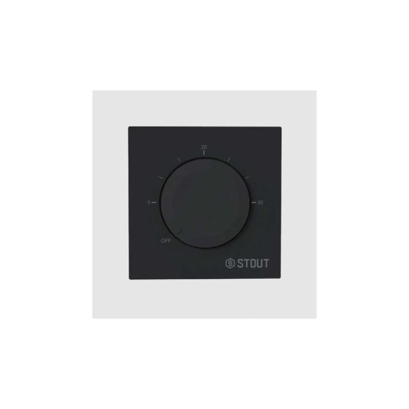 Термостат теплого пола STOUT STE-2001-110720 16А черный RG0093NF3EPI3A