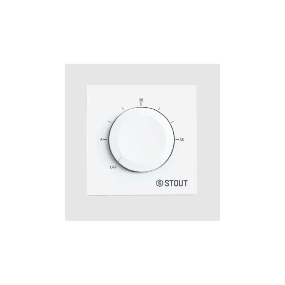 Термостат теплого пола STOUT STE-2001-130210 3А, ON/OFF белый RG0093NF3EPAJ9