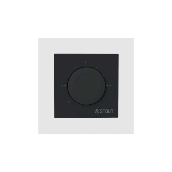 Термостат теплого пола STOUT STE-2001-130220 3А, ON/OFF черный RG0093NF3EPPJB