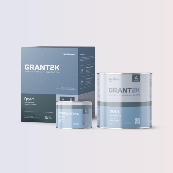 Отвердитель HardMax для эпоксидного двухкомпонентного грунта УниЭпокс 211 GRANT 2К PRO (бан 0,5л/0,34кг) 4690417138586