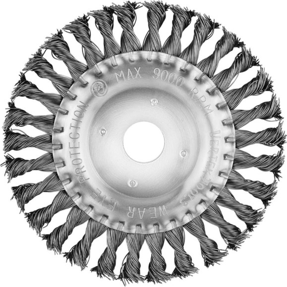 Щетка плоская (150х22 мм; крученая проволока) для УШМ vertextools 12100-150 Щетка плоская (150х22 мм; крученая проволока) для УШМ vertextools 12100-150