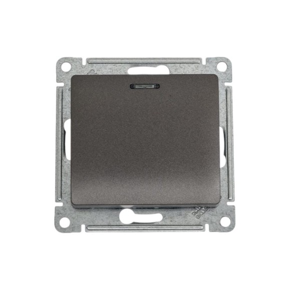 Переключатель Systeme Electric Glossa Графит 1-клавишный с подсветкой, сх.6а,10AX SE GSL001363