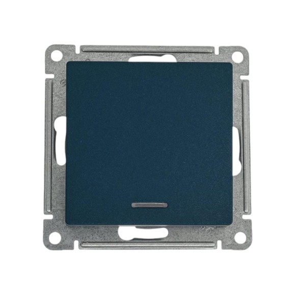1-клавишный переключатель Systeme Electric AtlasDesign Изумруд с подсветкой, сх.6а SE ATN000863