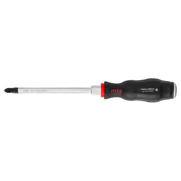 Отвертка крестовая ударная MTE PH3x150 мм 26133223 Отвертка крестовая ударная MTE PH3x150 мм 26133223
