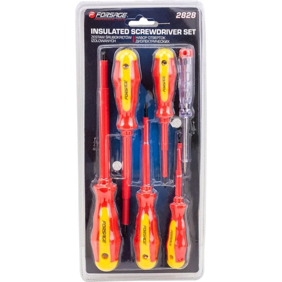 Отвертки диэлектрические Forsage набор 6 предметов F-2828(65960)