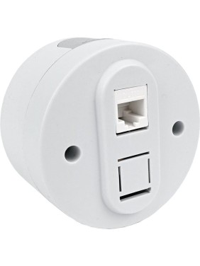 Розетка компьютерная 1-местная OVIVO (RJ45 CAT6), xONE, белый, 406-010000-229