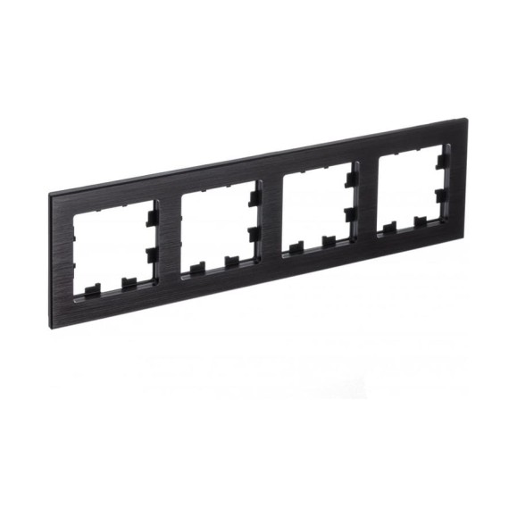 Рамка Systeme Electric AtlasDesign NATURE металл оникс 4-ая ATN312304