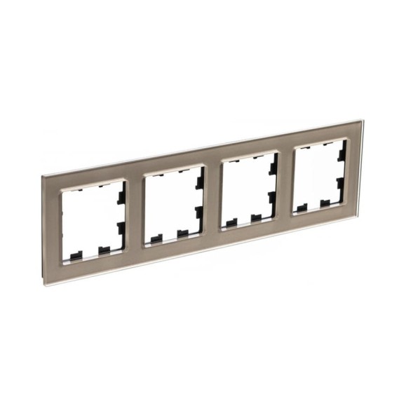 4-местная рамка Systeme Electric AtlasDesign NATURE стекло шампань ATN320504 4-местная рамка Systeme Electric AtlasDesign NATURE стекло шампань ATN320504