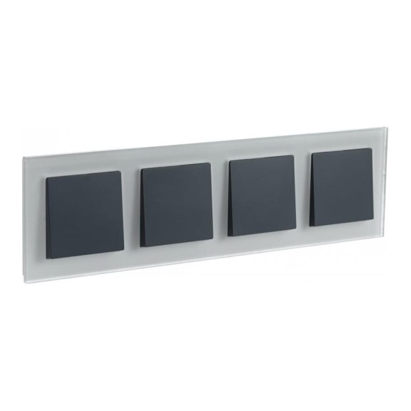 4-местная рамка Systeme Electric AtlasDesign Nature матовое стекло, белая SchE ATN330104 4-местная рамка Systeme Electric AtlasDesign Nature матовое стекло, белая SchE ATN330104