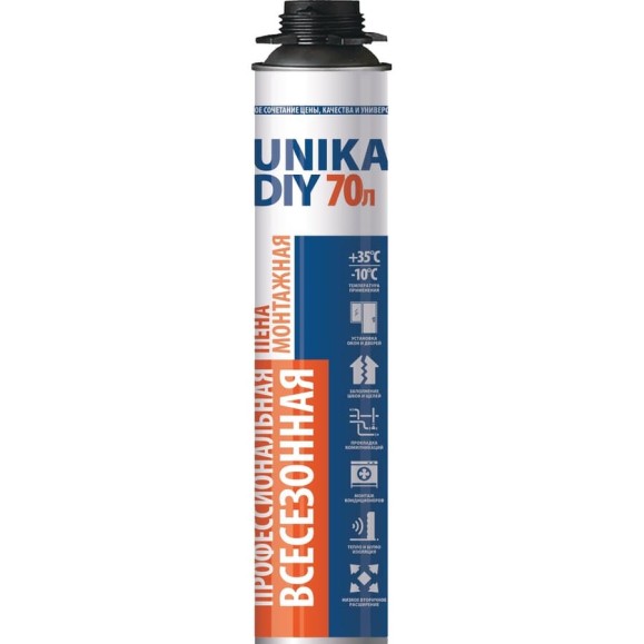 Пена монтажная профессиональная всесезонная MARCON UNIKA DIY 70 UDV70MP Пена монтажная профессиональная всесезонная MARCON UNIKA DIY 70 UDV70MP