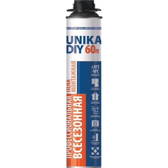 Пена монтажная профессиональная всесезонная MARCON UNIKA DIY 60 UDV60MP Пена монтажная профессиональная всесезонная MARCON UNIKA DIY 60 UDV60MP